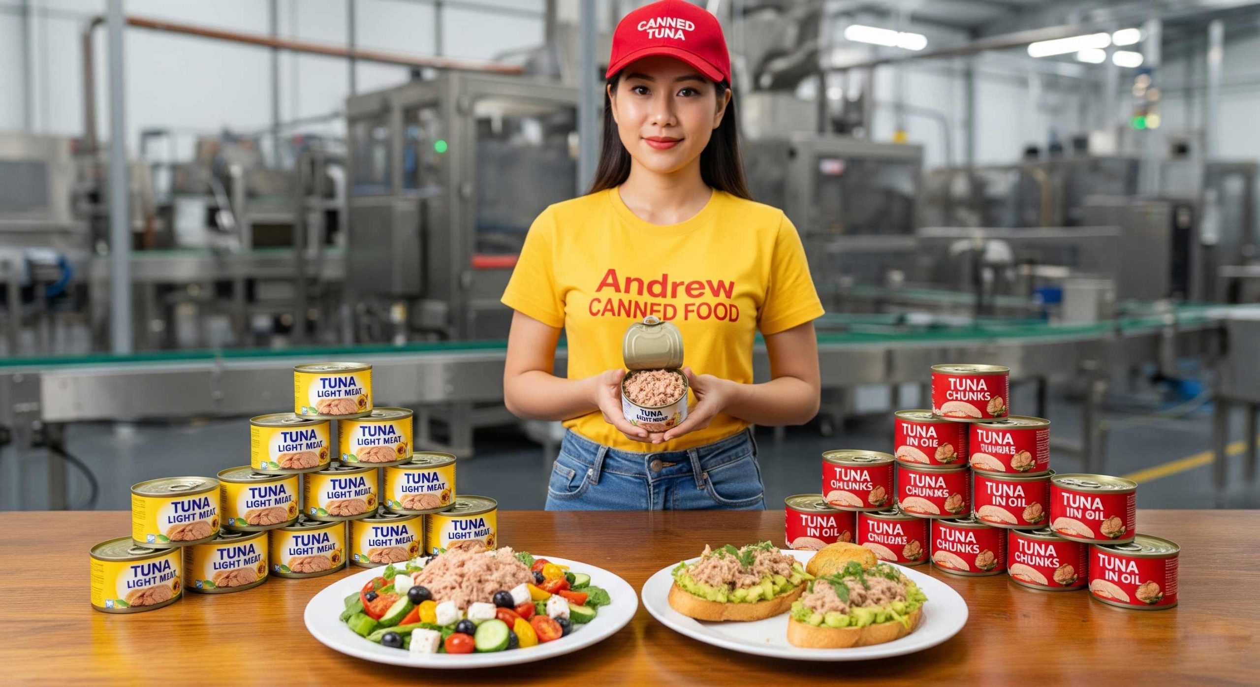 Canned light meat tuna in oil